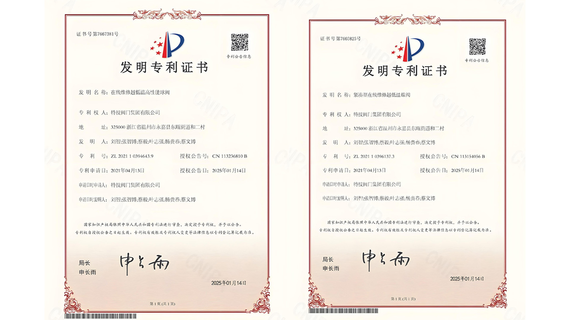 特技閥門集團(tuán)獲兩項發(fā)明專利，突破極端工況閥門技術(shù)